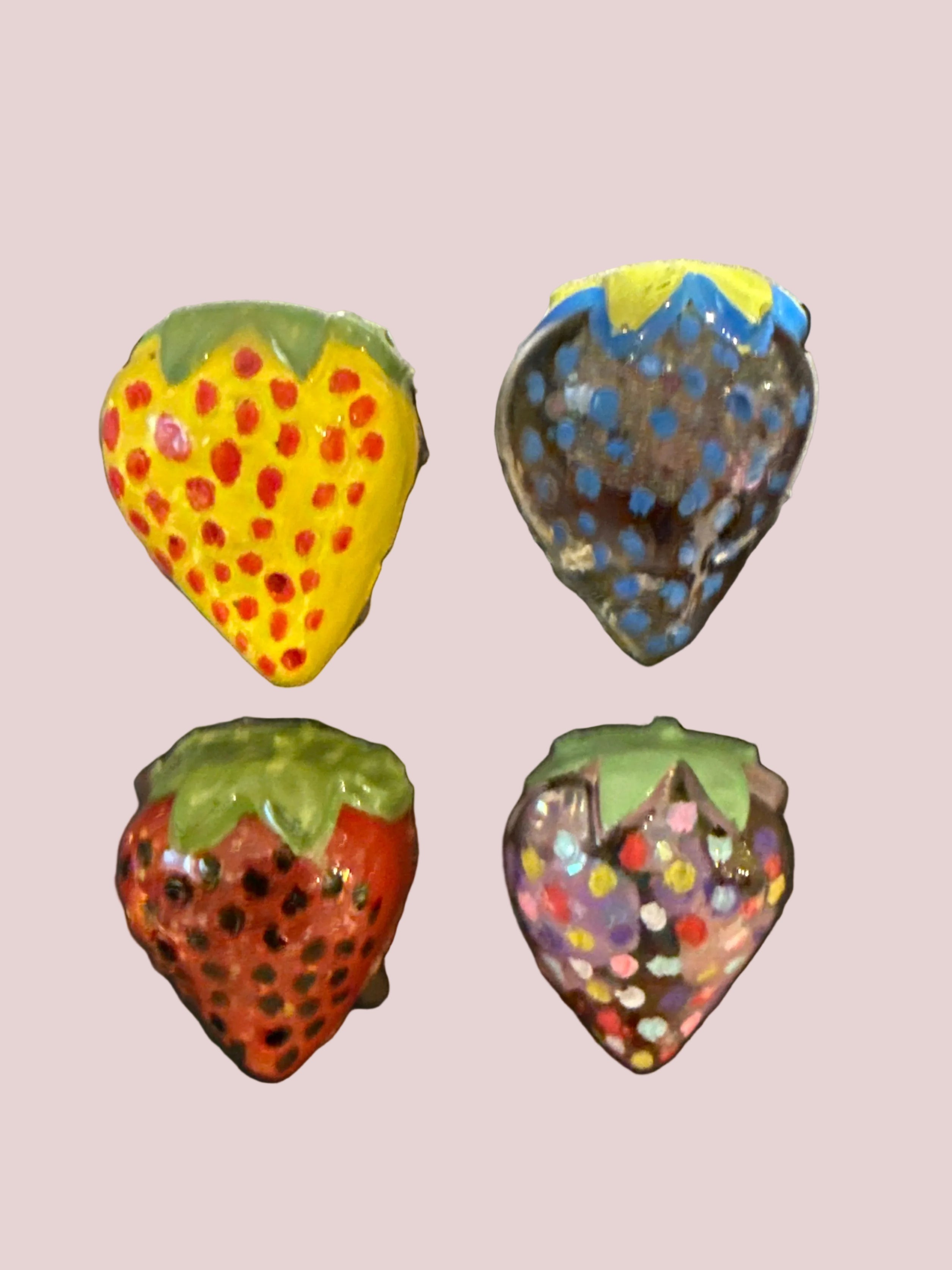 Strawberries refrigerator magnets